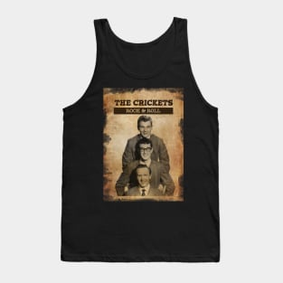 Vintage Old Paper 80s Style The Crickets /// Rock n ROLL Tank Top